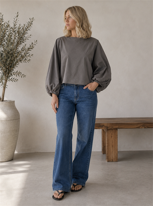Elena Blouse Dark Fango