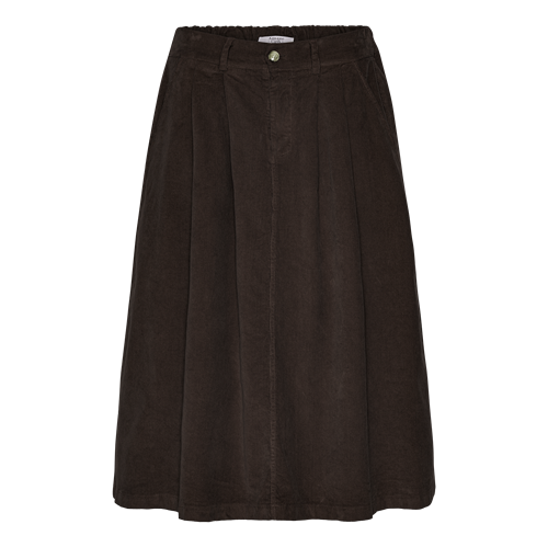 Ellinor Corduroy Chocolate Fløjls Nederdel