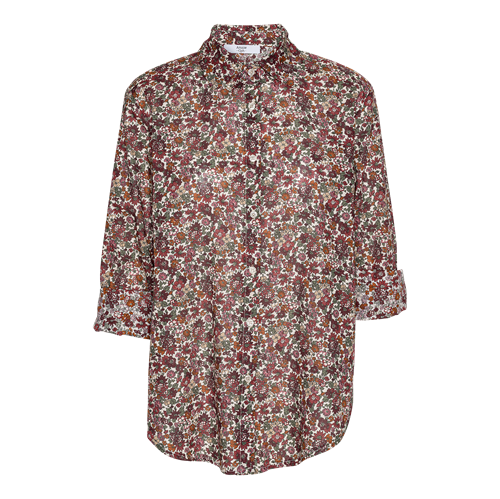 Erica Bordeaux Flower Shirt