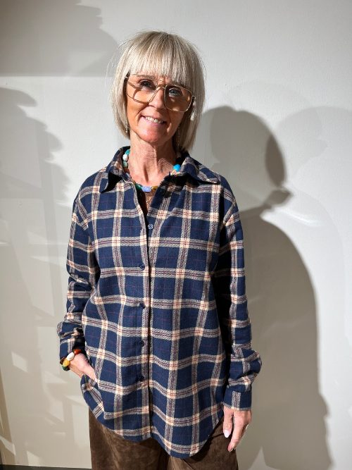Eva Blue Checkered Shirt