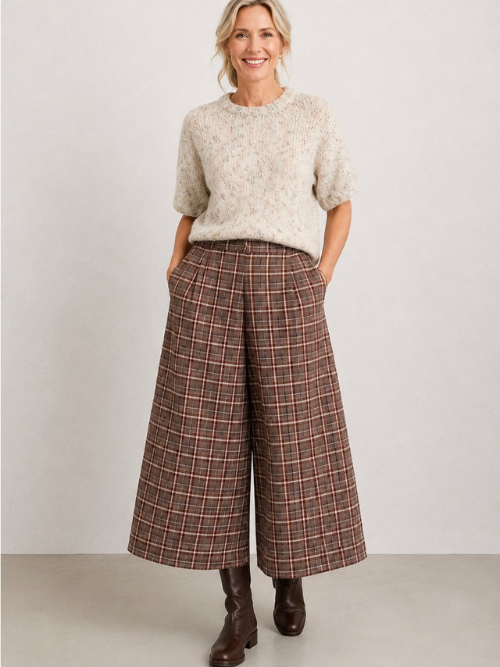 Gemma Brun Ternet Culotte Bukser 