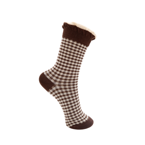 BC Lumina Sock Coffee Checkered