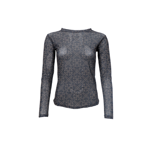 BC Annie Black Deco Mesh Blouse