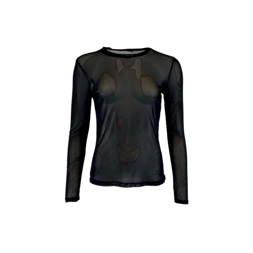 BC Annie Black Mesh Blouse