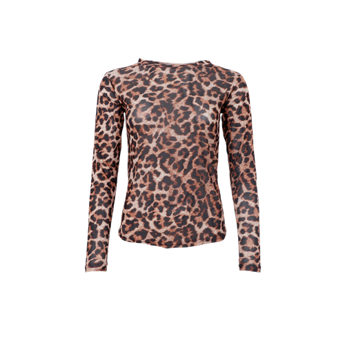 BC Annie Brown Leo Mesh Blouse