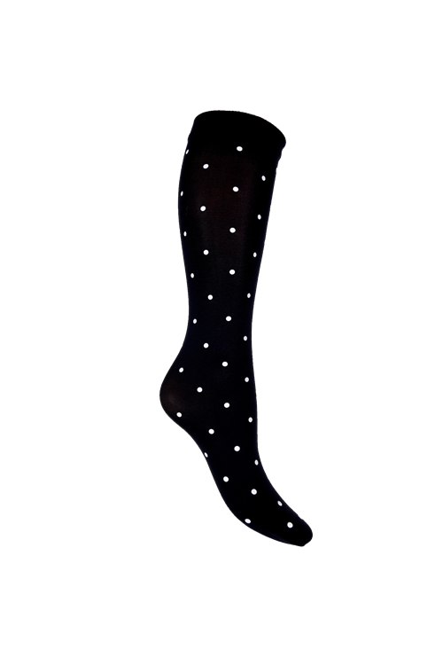 BC Aura Knee High Socks Dots Black