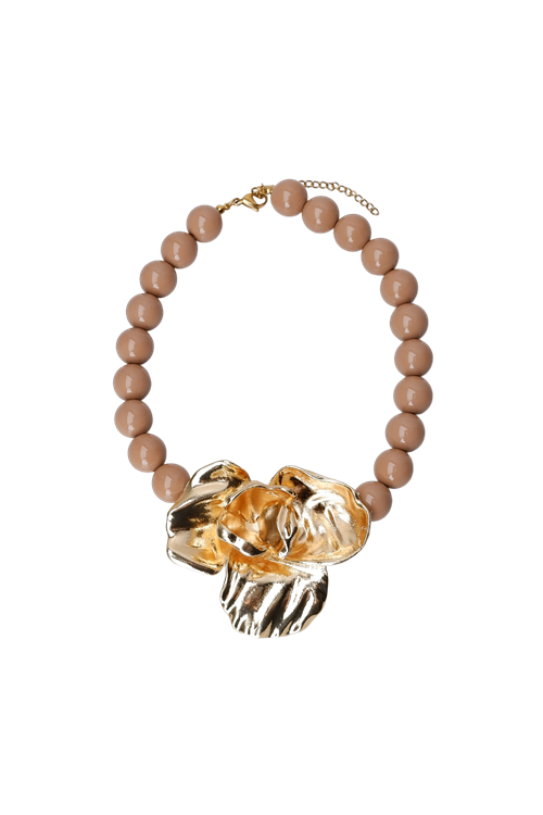 BC Castelli Latte Gold Flower Necklace