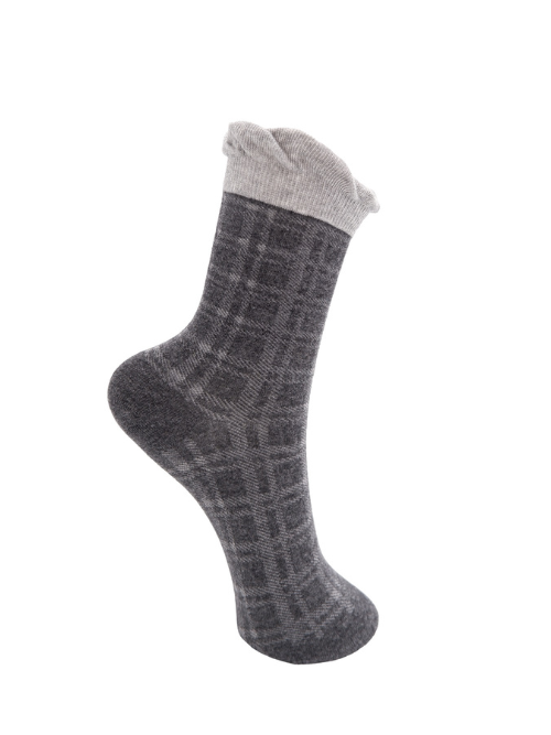BC Checky Dark Grey Sock