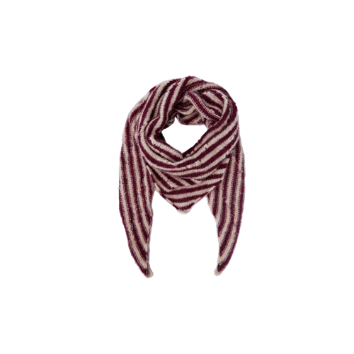 BC Dell Plum Stripe Knittet Mini Scarf