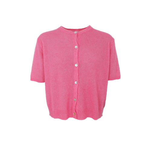BC Dell Short Sleeve Cardigan Raspberry