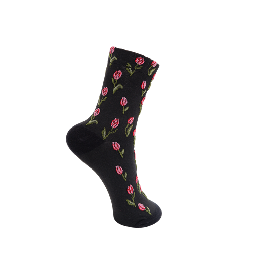 BC Dua Flower Sock Black