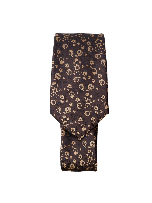 BC Lulu Brown Flower Tie