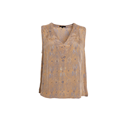 BC Luna V-Neck Top Argyle Sand