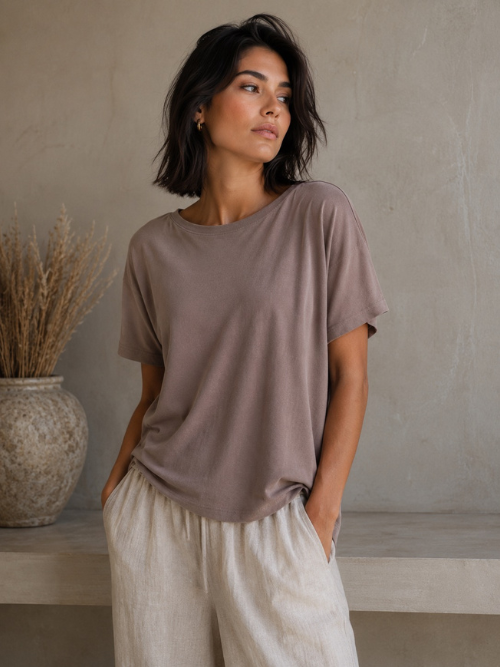 BC May Taupe Loose T-Shirt
