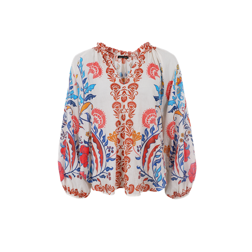 BC Peacock Blouse Marsala Red