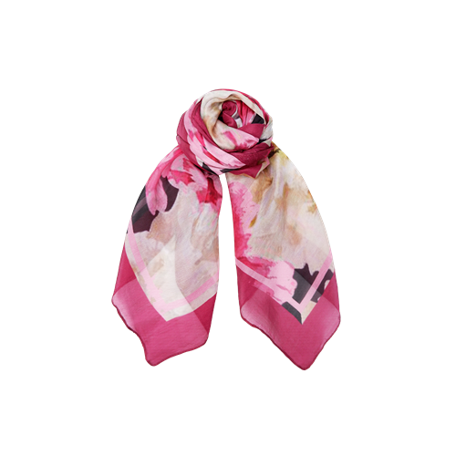 BC Petrin Silk Scarf Rose