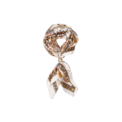 BC Tazia Mini Scarf Creme Multi w. Golden Ring