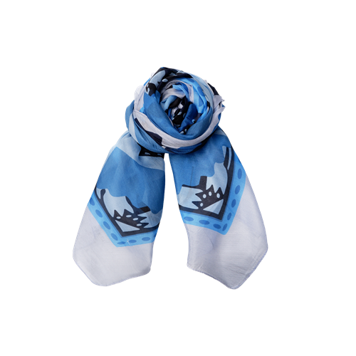 BC Viola Light Blue Silk Scarf