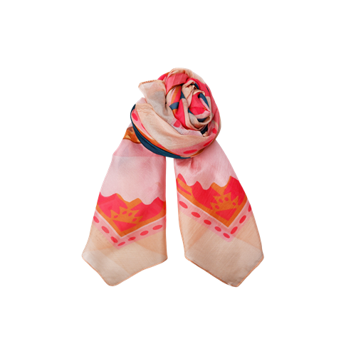 BC Viola Silk Scarf Peach Rose