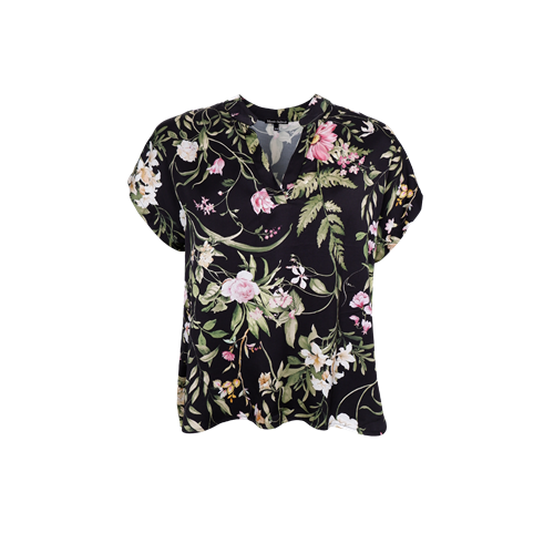 BC Zennia Black Flower Blouse