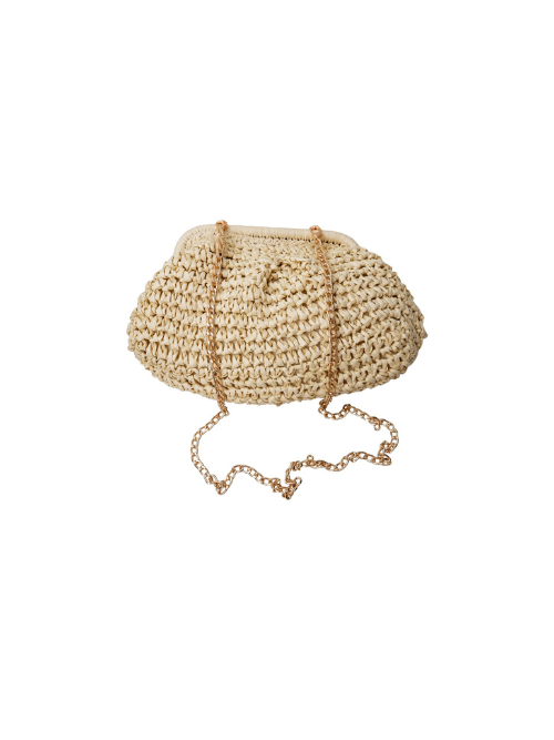BC Zoey Straw Clutch Naturel