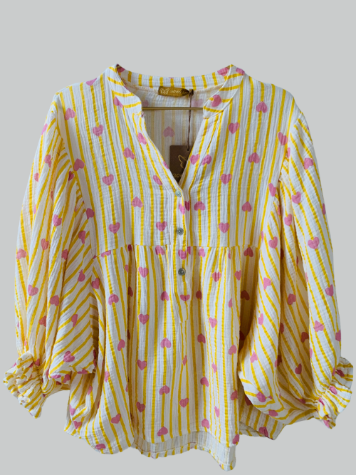 Heart Blouse Yellow 