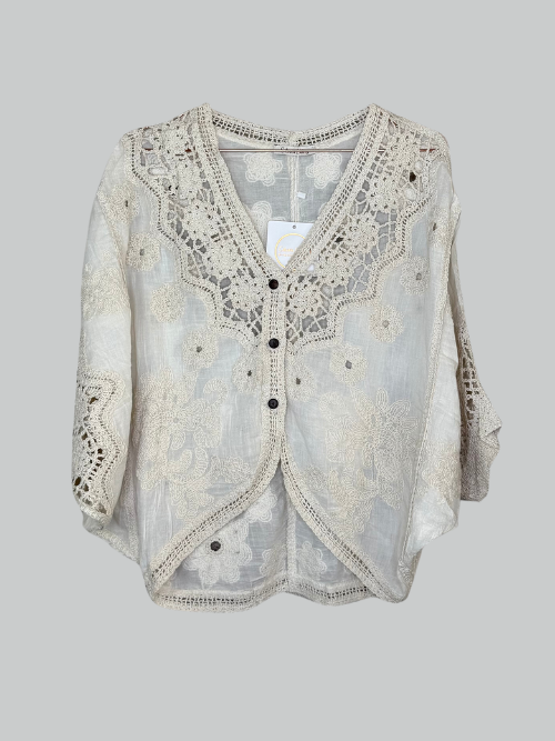 Ajatsa Top Cardigan Beige