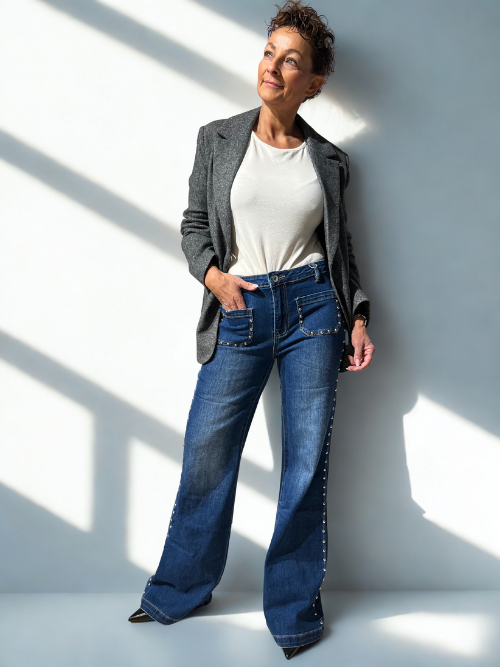 Angelux Denim Jeans m. Nitter