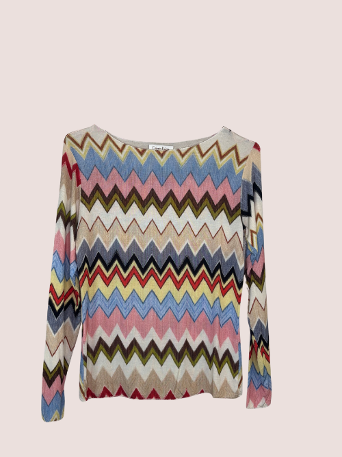 Cash Beige Zig Zag T-Shirt