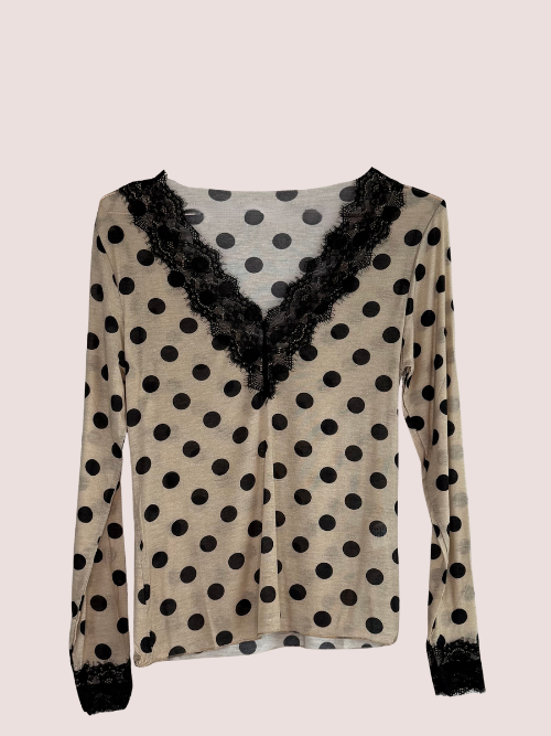 Cash Blonde Dot Beige T-Shirt