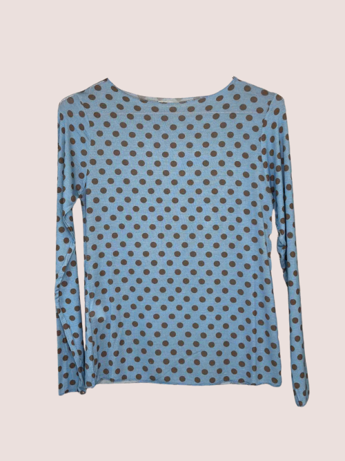 Cash Dot Light Blue / Brown T- Shirt