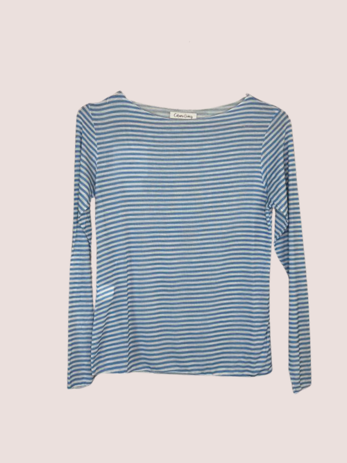 Cash Light Blue Stripe T- Shirt