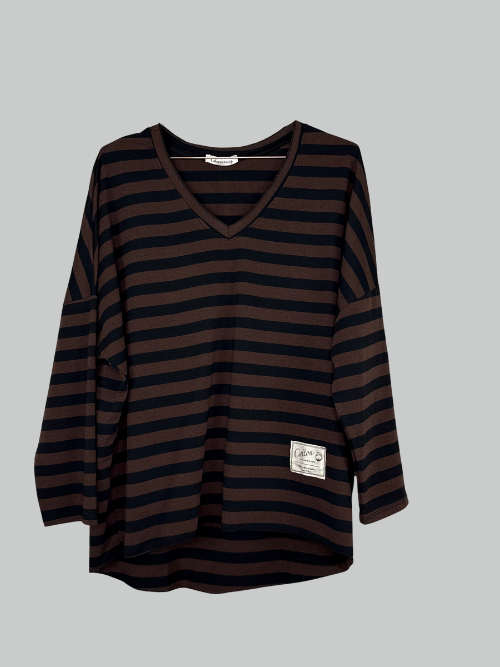 Garda Brown Black Blouse