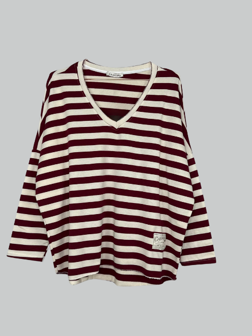 Garda Merlot / Offwhite Blouse