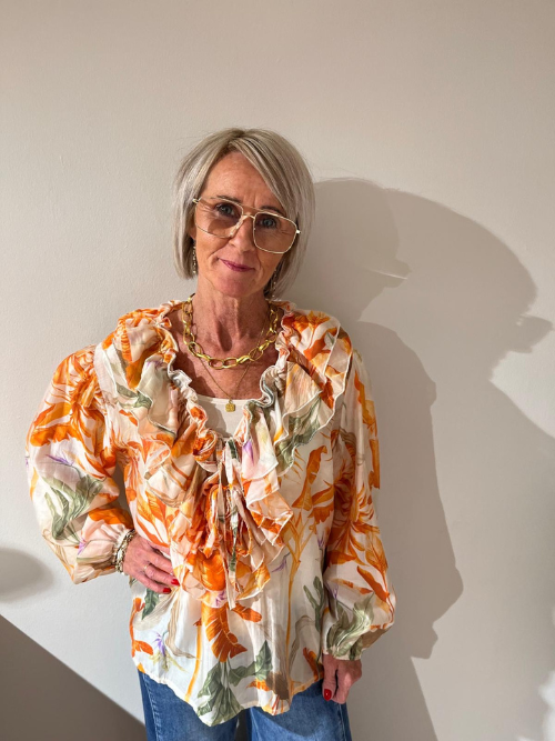 Leaf Blouse Orange