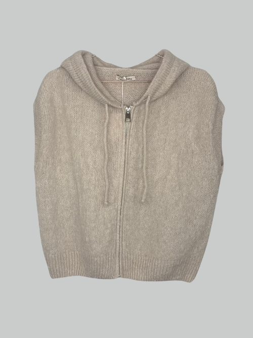 Mosel Lys Beige Vest m. Hætte