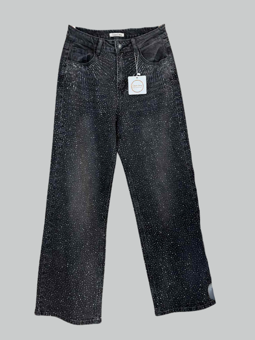 Nito Grey Glitter Denim Jeans