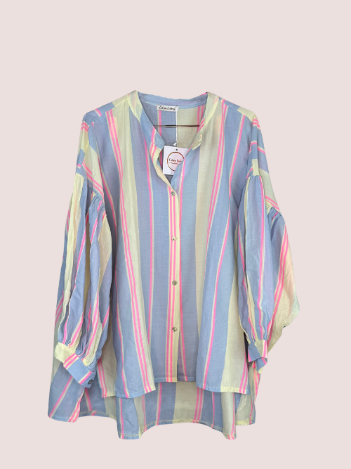 Oksana Light Blue / Yellow  Shirt