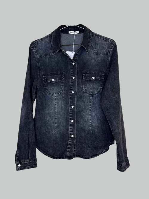 Stormy Black Denim Shirt