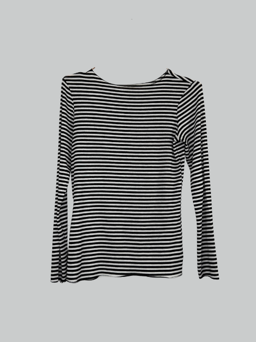 Stripe T-Shirt Creme / Sort Kombi