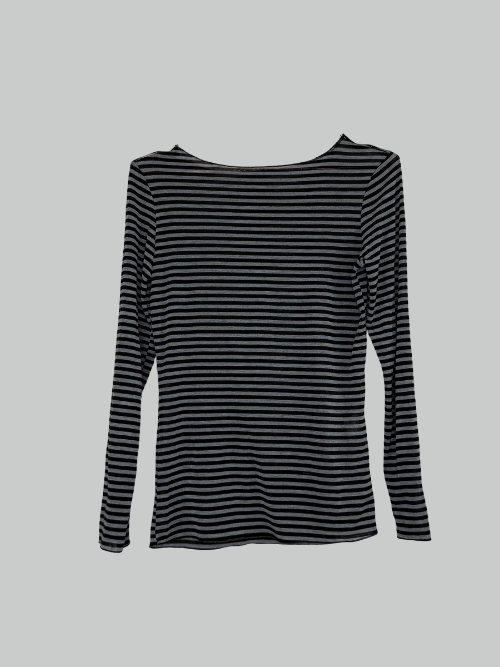 Stripe T-Shirt Grå /Sort Kombi