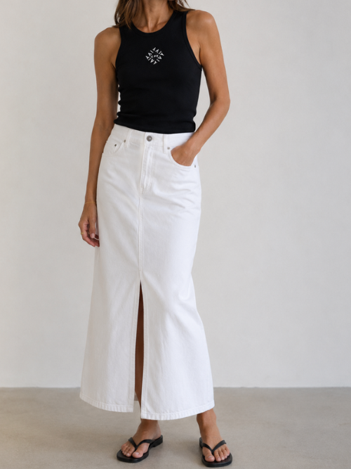 Medy Long Denim Skirt