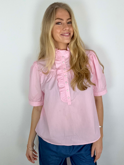 Ariana Similistone Short Sleeve Shirt Rose