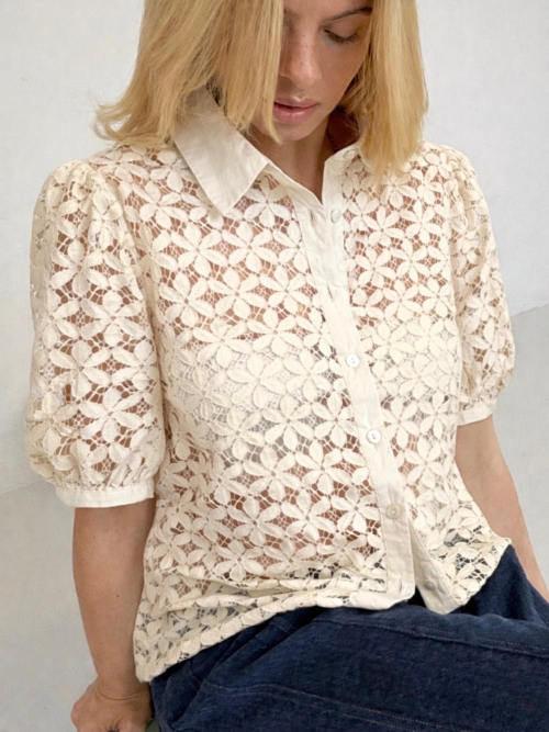 Charlotte Lace S/S Off White