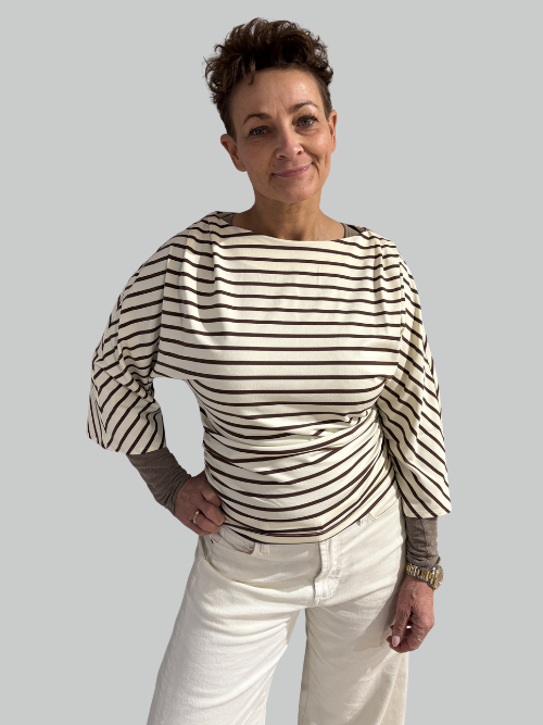 Jessie Brown Stripe Shirt 