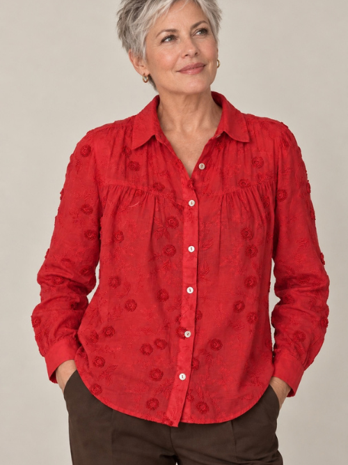 Minna Red Long Sleeve Shirt