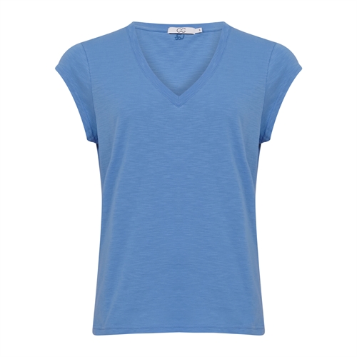 Basic Airy Blue V-Neck T-Shirt