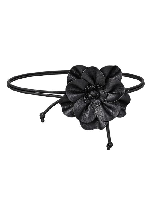 Flower Wrap Black Belt