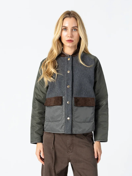 Jacket With Courderoy Detail 