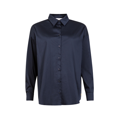 Klassisk Navy Fitted Skjorte